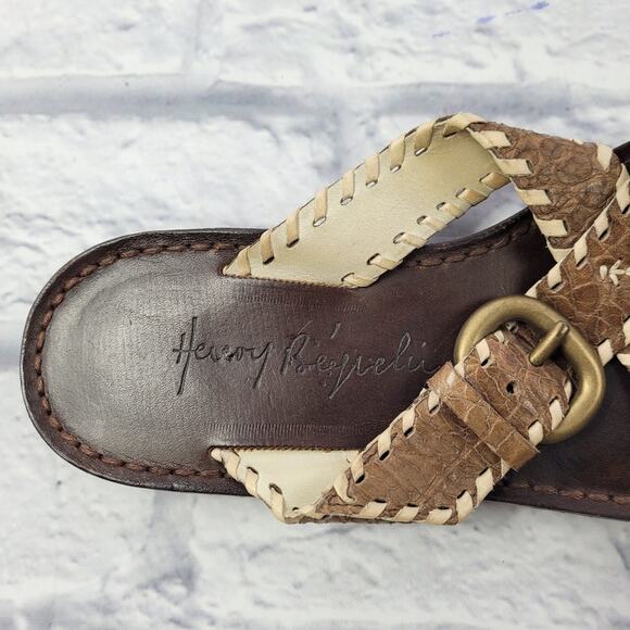 Henry Beguelin Brown Leather Slides size 35 - Picture 8 of 12